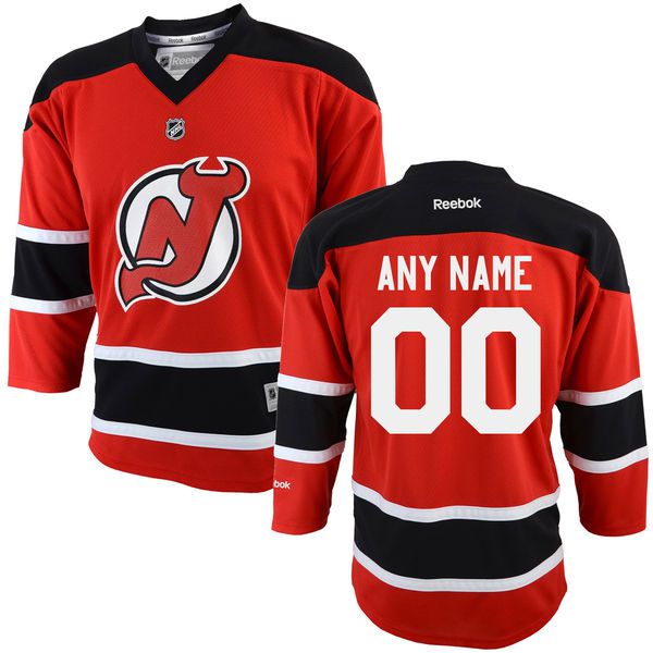 Reebok New NHL Jersey Devils Youth Replica Home Custom NHL Jersey - Red->->Custom Jersey